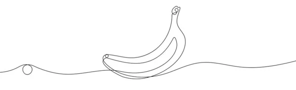 Banana Line Art Drawing Continuous Line Drawing Banana Vector Illustration — Stock Vector