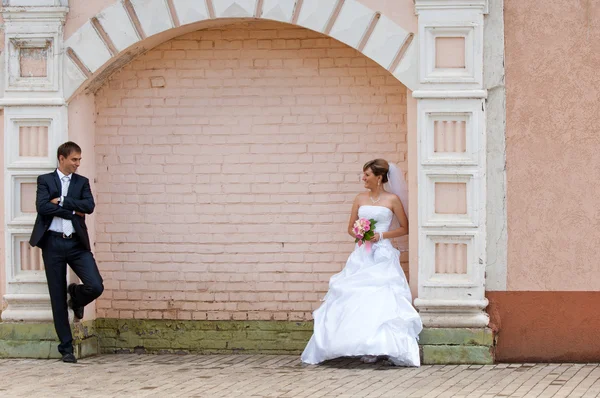 Svatba, dva mladí muži — Stock fotografie