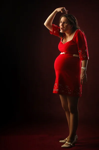 Embarazada, expectante, enceinte, gravid, parturient, impregnado , — Foto de Stock