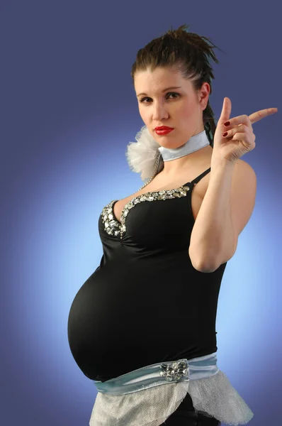 Gravida, nyblivna, försvarsringen, gravid, parturient, impregnerade, — Stockfoto