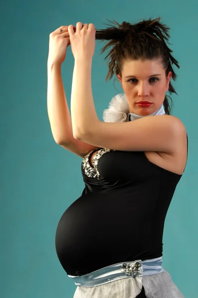 Pregnant, expectant, enceinte, gravid, parturient, impregnated, — Stock Photo, Image