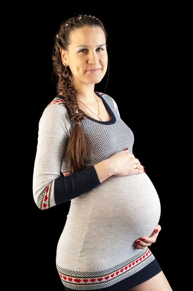 Pregnant, expectant, enceinte, gravid, parturient, impregnated, — Stock Photo, Image