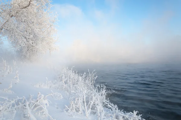 Річка зима — стокове фото