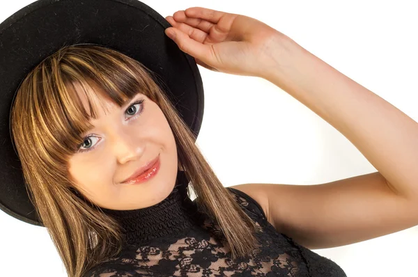 La ragazza con un cappello . — Foto Stock