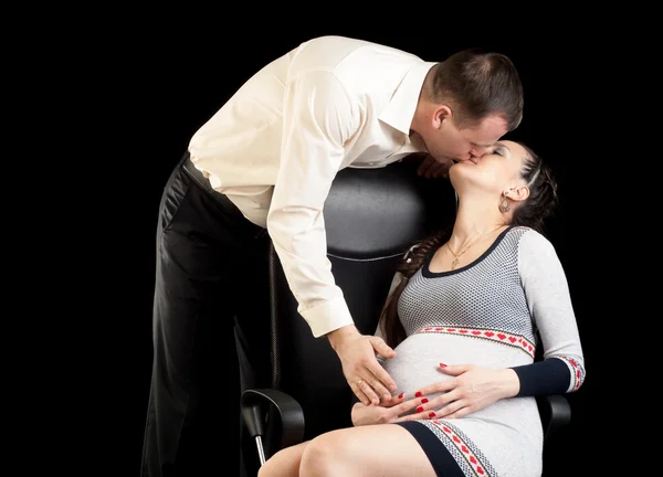 He and she's pregnant — Stock Photo, Image