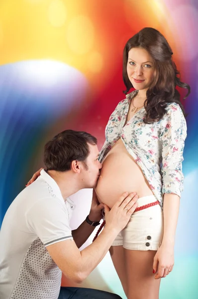 She is pregnant, — Stock Photo, Image