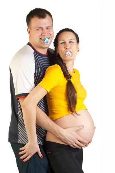 Ze is zwanger, — Stockfoto