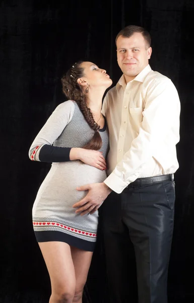 그녀는 임신, — 스톡 사진