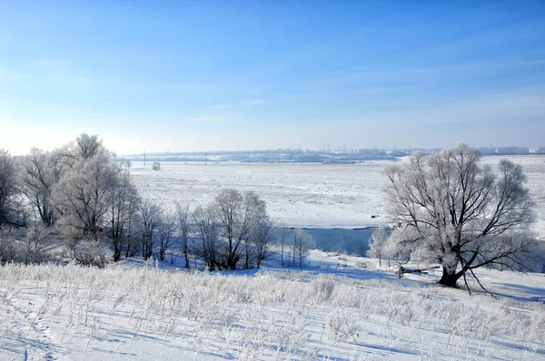 Inverno fluvial — Fotografia de Stock