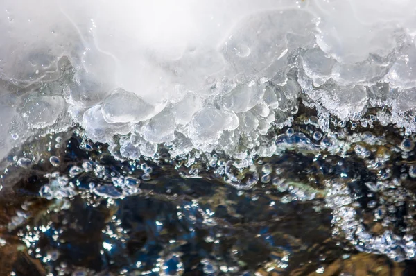 Hielo del río. río en invierno —  Fotos de Stock