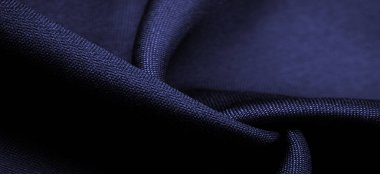 Mavi ipek kumaş, bu ipek saten dokuma. Yoğunluk, pürüzsüzlük ve ön tarafın parlaklık, yumuşaklık, doku, arka plan farkları