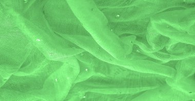 Klasik ve modern tasarım kütüphanesi ile bilinen renkli parıltılı şeffaf yeşil kumaş. doku, arkaplan,