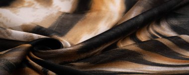 Doku, arkaplan, desen, ipek kumaş, Afrika temalı baskı, vahşi bir hayvanın teni.