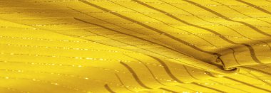 Sarı kehribar kumaş, parlak çizgili. Taze ve rahat bir tarz için mükemmel. Tasarım arka planı