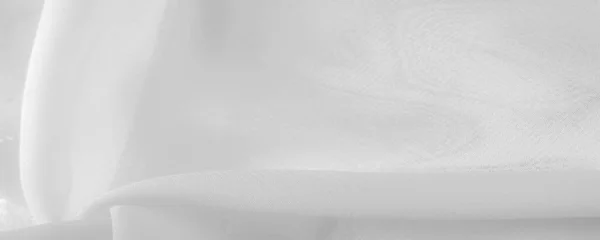 Біла Шовкова Тканина Текстура Тло Тканина Має Ідеальний Матовий Блиск — стокове фото