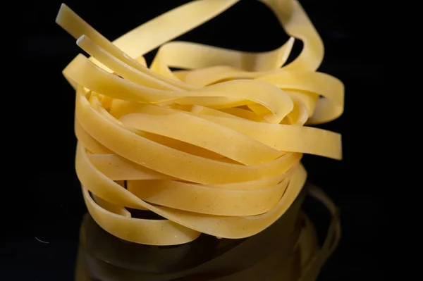 Fettuccin Typ Pasta Populär Romerska Och Toskanska Köket Det Platt — Stockfoto