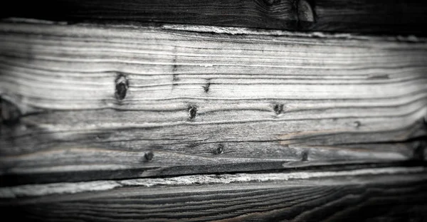 Régi Szerkezete Amiből Ház Épült Fából Készült Gerendákon Mély Repedések — Stock Fotó