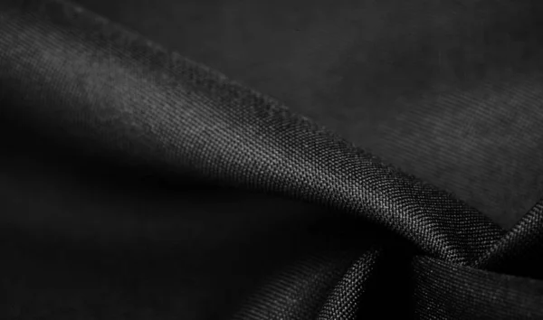 Черная Шелковая Ткань Шелковая Атласная Ткань Различия Плотности Гладкости Блеске — стоковое фото