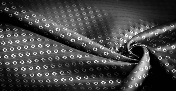 Černá Hedvábná Tkanina Malým Vzorkem Čtverců Kosočtverců Bohatství Luxus Vašem — Stock fotografie