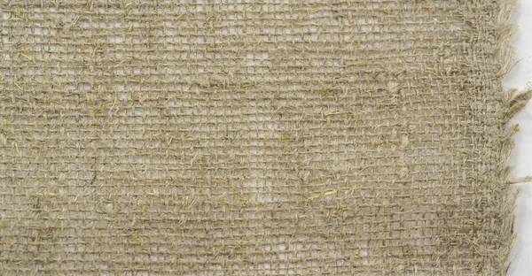 Burlap Rough Fabric Made Linen Hemp Cotton Sackcloth Clothing Worn — Stock Photo, Image