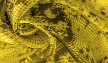 Kare desenli sarı kumaş, parlak sarı kumaşın yakın plan dokusu. arkaplan, doku, desen,