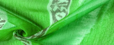Kumaş üzerindeki soyut desen, büyük örgülü iplik, yeşil-beyaz çizgiler, projeleriniz için bu kumaş. Doku, arkaplan