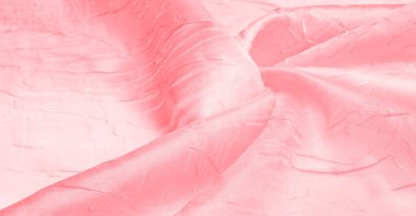 İpek kumaş, Kırmızı Beyaz. Çizgilerle çizilmiş ve pürüzsüz. Doku arka planı. Matte düğün saten kumaşı. Bu sofistike hafif saten tekstil şık bir görünüm yaratır..