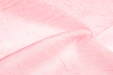 İpek kumaş, Kırmızı Beyaz. Çizgilerle çizilmiş ve pürüzsüz. Doku arka planı. Matte düğün saten kumaşı. Bu sofistike hafif saten tekstil şık bir görünüm yaratır..