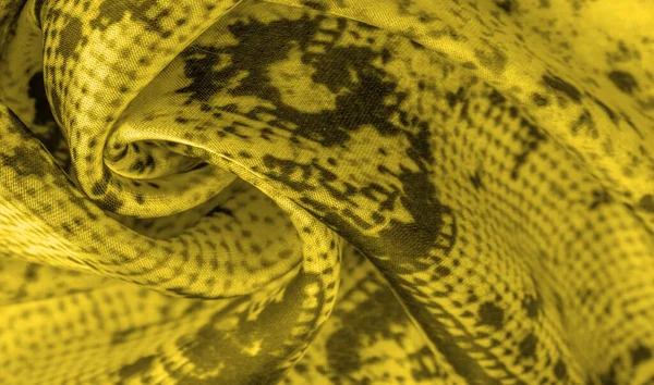 Tecido Amarelo Com Padrão Quadrados Textura Fundo Tecido Amarelo Brilhante — Fotografia de Stock