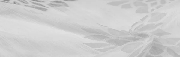Beyaz Çiçekli Foulard Ince Kumaş Düz Dokuma Ipekten Ipek Pamuktan — Stok fotoğraf