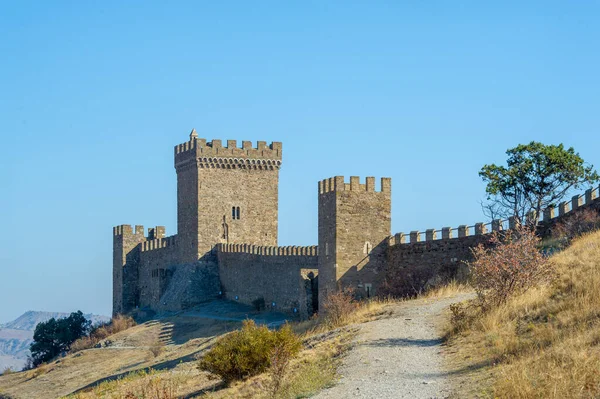 Fotos Península Crimea Fortaleza Sudak También Llamada Roca Genovesa Fortaleza — Foto de Stock