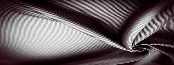 Chocolate Color Fabric Silk Fabric Dense Weaving Photo Studio Black — Stock Photo, Image