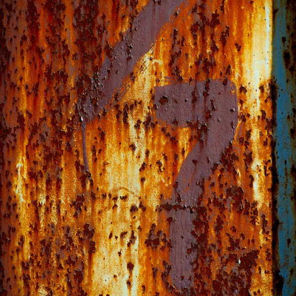 Rouille Sur Métal Texture Fond Motif Lorsque Fer Entre Contact — Photo