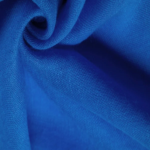 Textura Seda Azul Marinho Tecido Grão Fino Azul Produto Desktop — Fotografia de Stock