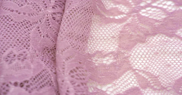 Salmon Pink Lace Lace Accessories Original Material Your Design Underwear — Stock Photo, Image