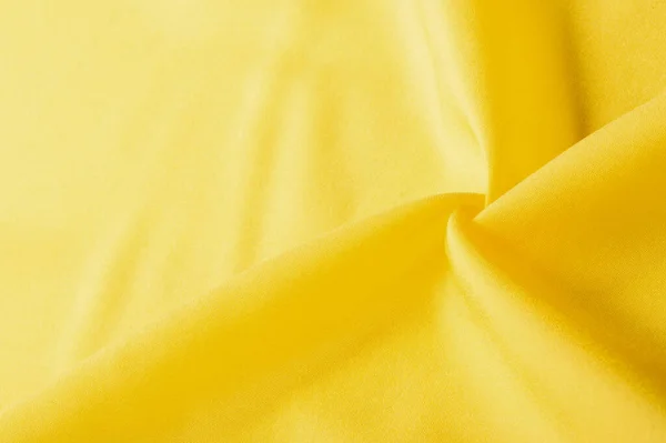 Sutera Kuning Cerah Chiffon Mood Berkibar Dalam Angin Seperti Bunga — Stok Foto
