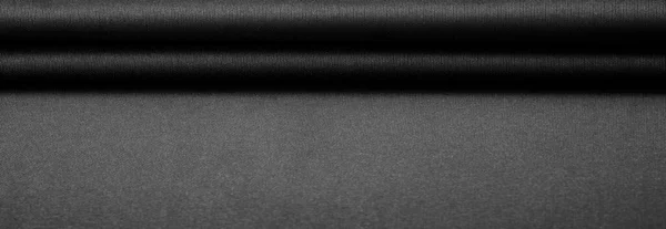 Чорна Шовкова Тканина Шовкове Атласне Ткацтво Відрізняється Щільністю Гладкістю Блиском — стокове фото