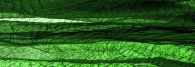 Doku. Geçmişi. Geçmişi. Koyu yeşil, parlak kumaş dokusu, bu soyut bir ipek kumaş arkaplanı.