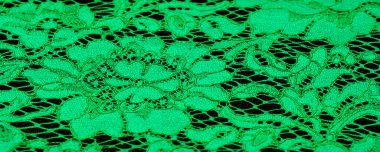 Doku, arkaplan, desen, yeşil dantel kumaş, kabartmalı dantel kumaş, her iki tarafında da istiridye var. Projeleriniz için uygun, tasarım, vs..