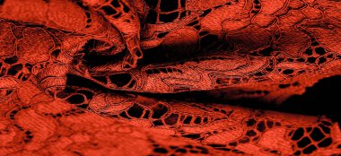 Kırmızı dantel kumaş, kabartmalı dantel kumaş, her iki tarafında da istiridye. Projeleriniz için uygun, tasarım, vesaire. Doku, arkaplan
