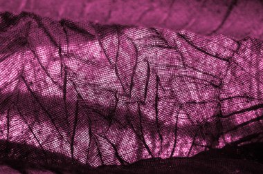 Doku. Geçmişi. Geçmişi. Koyu kırmızı parlak kumaş dokusu, bu soyut bir ipek kumaş arkaplanı.