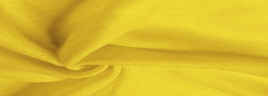 Sarı ipekli kumaş. doku, yoğun, soyut düz ipek kumaş. Güzel viraj. Yakın plan. - Görüntü