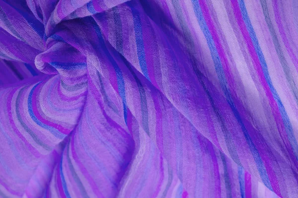 Tecido Azul Material Têxtil Fundo Arte Listras Papel Parede Modelo — Fotografia de Stock