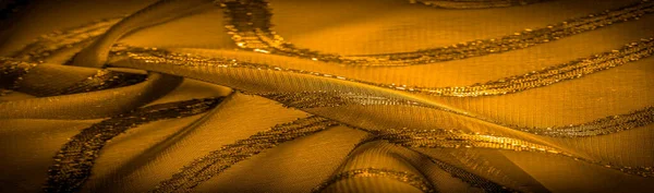 Brauner Seidenstoff Mit Dunklen Streifen Abstrakte Seidentöne Goldtönen Vintage Muster — Stockfoto