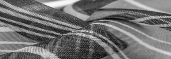 Texture Fond Tissu Textile Tissu Toile Tissu Noir Blanc Délicate — Photo