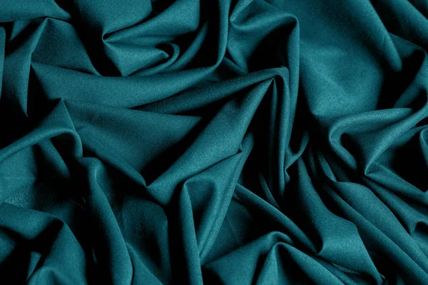 Tissu Turquoise Est Tissu Inhabituel Qui Une Apparence Élégante Avec — Photo