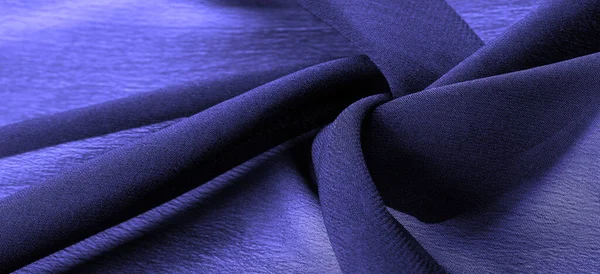 テクスチャ 濃紺の生地の質感が高級感のある光沢があり 抽象的な絹織物の背景です — ストック写真