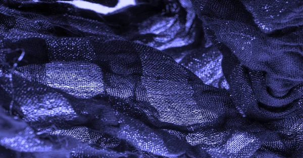 Текстура Темно Синя Тканина Декоративний Фон Різдвяної Дівочої Королівської Вечірки — стокове фото