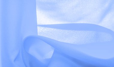 Mavi ipek kumaş, zarif dalgalı mavi saten, lüks kumaş, soyut tasarım. arkaplan dokusu, desen