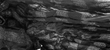 Doku. Geçmişi. Geçmişi. Siyah gri saten kumaş dokusu. Lüks parlak. Soyut ipek kumaş arka plan..